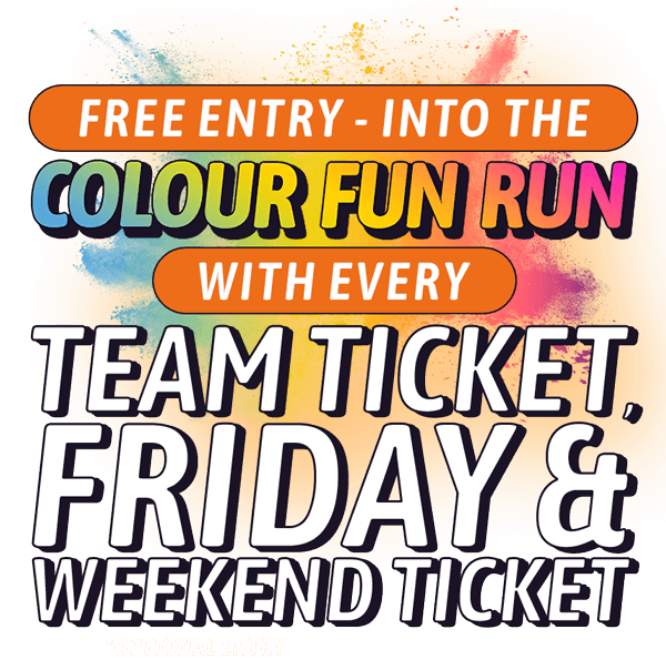 Free entry into the colour fun run